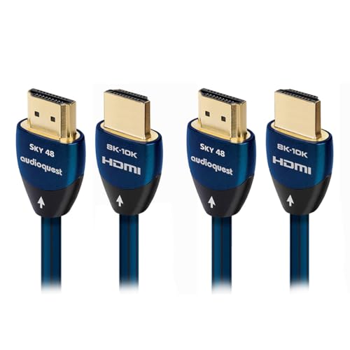 Image of AudioQuest Sky 48 Gbps 8K 10K Ultra High Speed HDMI Cable - Pair (3.0 Meters)