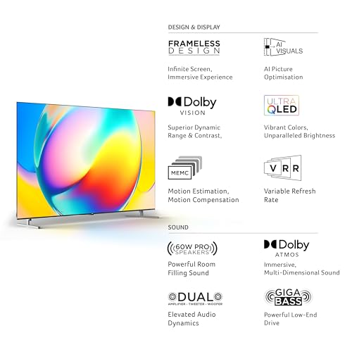 Image of acer 164 cm (65 inches) Super Series 4K Ultra HD Smart QLED Google TV AR65QDXGU2875AT (Black) 2024 Model