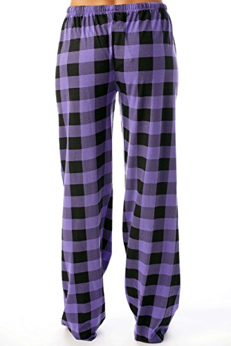 Image of Just Love Women's Buffalo Plaid Pajama Pants, 100% Cotton Jersey Knit Sleep and Lounge PJ Bottoms