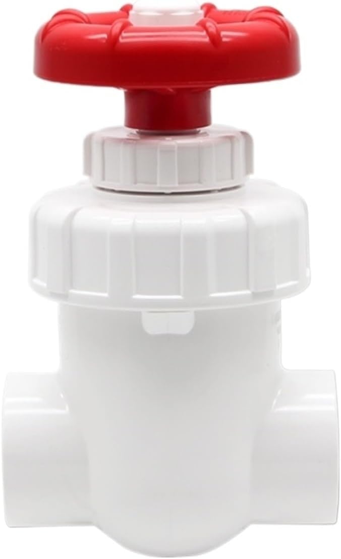 DOLUNTO Needle Valve 1PC UPVC I.D 20/25/32/40mm Gate Valve Precision Flow Control PVC Sluice Valve Garden Irrigation Aquarium PVC Valve (Specification : Inner Dia20mm(DN15), Voltage : White)