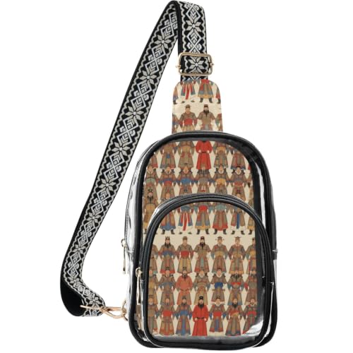 Bolsos transparentes con costuras reforzadas y herrajes de metal linqin