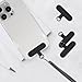 JIUZI Phone Tether Tab, 8 Pack Adhesive-Free Phone Lanyard Strap for Full Coverage Phone Cases, Compatible with iPhone, Samsung and Most Smartphones (Black)