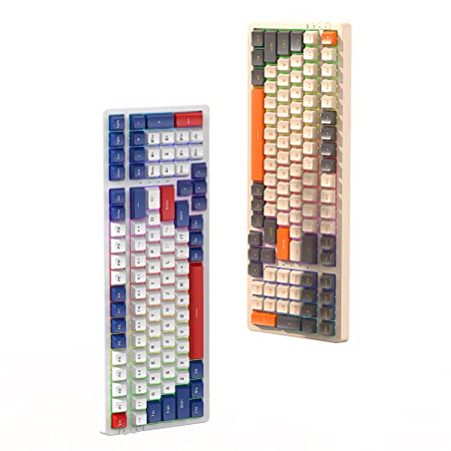 SanSixi Nuova Tastiera Meccanica da Gioco K98 100 Tasti Tre Modalità Hot Swap da Ricaricabile RGB Type-C Interruttore