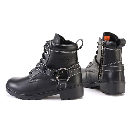 Image of Milwaukee Leather Women's Premium Leather Motorcycle Harness Boots Collection MBL - 9.5