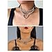 Adjustable Faux Leather Punk Choker Necklaces Goth Collar Necklaces for Women