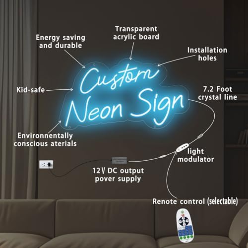 Custom Neon Sign, LED Name Signs Personalized for Girls Bedroom Decor, Light Up Sign Customizable for Bar Wedding Birthday Party Gifts
