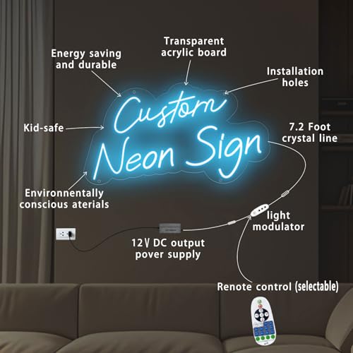 Custom Neon Sign, LED Name Signs Personalized for Girls Bedroom Decor, Light Up Sign Customizable for Bar Wedding Birthday Party Gifts