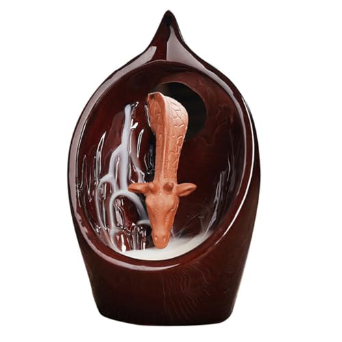 Brûleur de parfum girafe en céramique à reflux pour encens - 2
