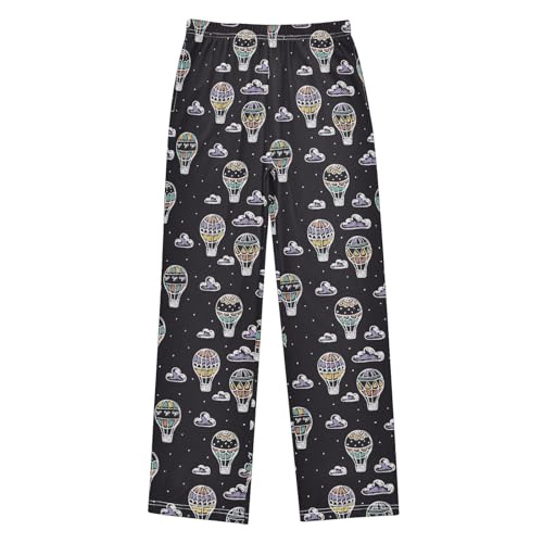 ZZXXB Air Balloon Boys Long Pants Soft Trousers Elastic Waist Kids Lounge Bottoms with Pockets S-XL