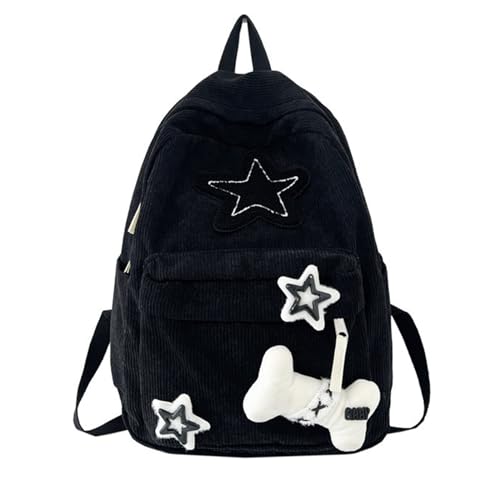 Mochila de pana con estrellas para niñas y estudiantes adolescentes