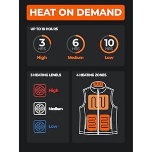 Ororo quilted heated vest for women lightweight quilted heating vest with battery charger not included  urban country home decor