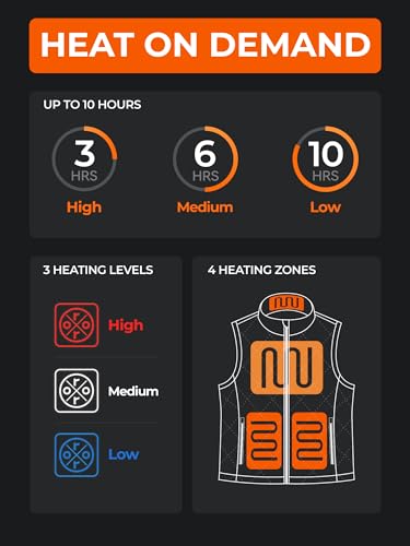 ORORO Women's Lightweight Heated Quilted Vest (Battery Not Included)