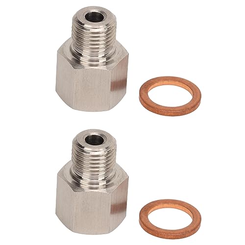 Oil Pressure Sensor 1/8in NPT Female to M10 X 1.0 Male Sender Adapters Stainless Steel Oil Pressure Gauge Fitting Universal Thread Adapter Reducer for Cars