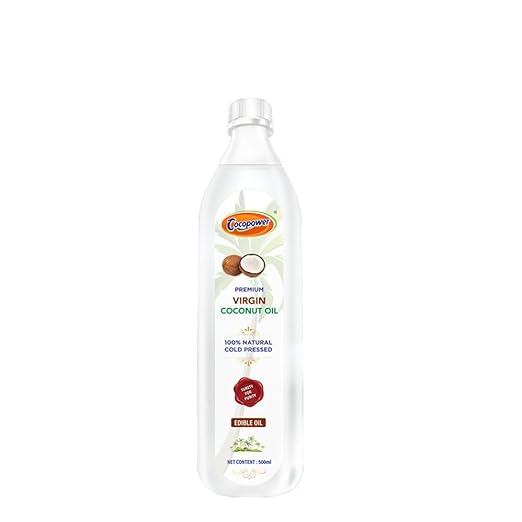 COCOPOWER Virgin Coconut Edible Oil Bottle, 500ml