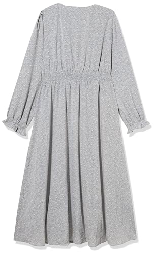 Maxikleid usha robe imprimée marron beige XL ample pour sublimer vos formes