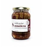Rick's Picks Smokra – Spicy Pickled Okra with Smoked Paprika, 15 oz Jar – All-Natural, Non-GMO, Gluten-Free, Low Calorie, Shelf-Stable