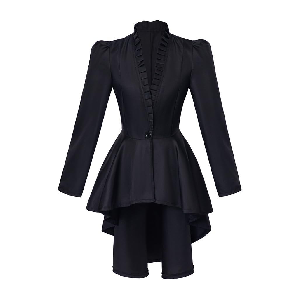 Saniplaycos Steampunk - chamarra victoriana para mujer, estilo medieval, clásico, gótico, de manga larga