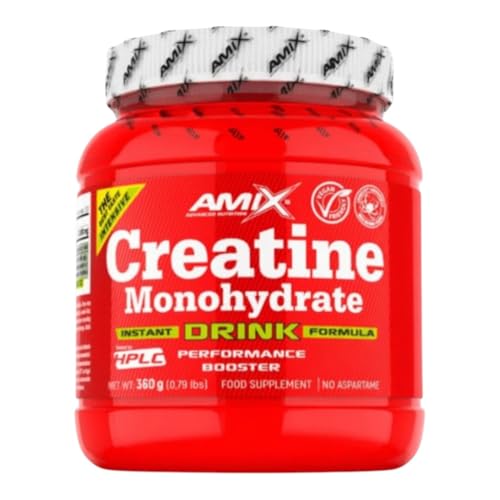 Amix Creatina Monohidrato Powder Drink 360 gr - Mejora el Rendimiento Deportivo - Aumenta la Masa Muscular - Perfecta para Deportistas - Sabor Frutas del Bosque