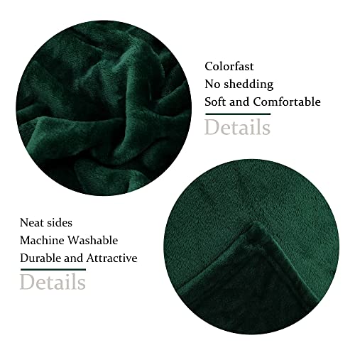 Image of NANPIPER Fleece Blankets Super Soft Flannel King Size Blanket for Bed Luxury Cozy Microfiber Plush Fuzzy Blanket,Olive Green