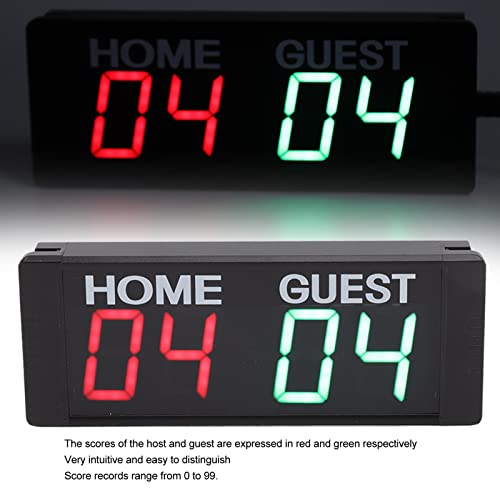 Tablero de marcador digital LED flexman, control remoto por infrarrojos, ajuste de brillo en 5 niveles, 1,5 pulgadas, con zumbido, para fútbol y otros deportes (sin baterías, succión magnética) miniatura 4