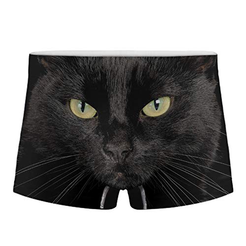 Amzbeauty Herren-Boxershorts, cool, weich, leicht, langlebig, atmungsaktiv und bequem, lustiges Tier-Design, Größen XS, S, M, L, XL, XXL, XXXL Gr. S, schwarze katze