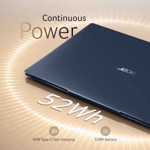 Image of Acer Swift Pro AI PC,Intel Core Ultra 5 Processor 125H,Office 2024 + M365 Basic,16GB LPDDR5 RAM /512 SSD, 35.56cm /14 inch WUXGA IPS Display, Win 11Home,Blue,1.2Kg,SFP14-55,BL Keyboard,Thin & Light Laptop