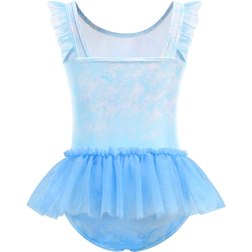 Image of Girls One Piece Swimsuit Colorful Mermaid Bathing Suits Cute Kids Princess Beach Swimwear 2-10 Years