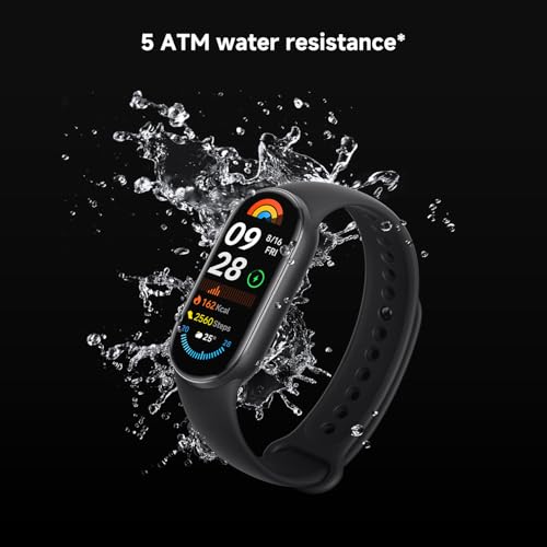Xiaomi Smart Band 9 Global Version - Écran Amoled de 1,63" - Batterie 233 mAh - Jusqu'à 21 Jours d'autonomie - 150+ Modes d'entraînement | BT 5.4 | Étanchéité 50 m – Noir