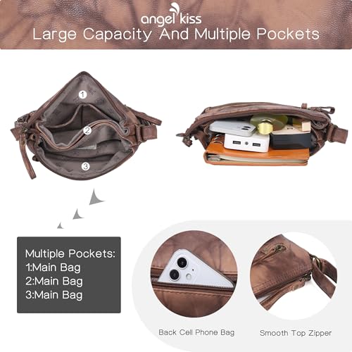 Image of Angel Kiss Small Shoulder Bag for Women Crossbody Purses and Handbags Multi Pockets Hobo Bags