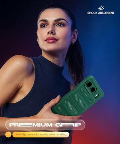 Image of WOW IMAGINE Ultimate Silicone Back Cover Case for 1+ OnePlus Nord 4 5G | Heat Dissipation Thin Soft TPU | 360 Camera Protection | Breathable Cooling Holes - Forest Green