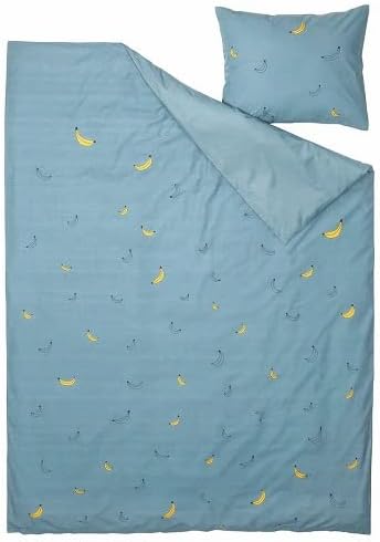 IKEA VANKRETS Duvet Cover and Pillowcase, flat lay