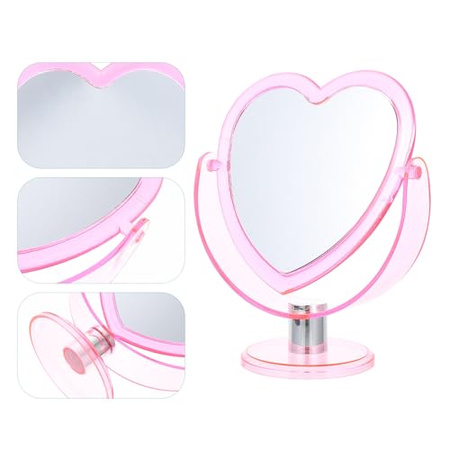 Espejo de maquillaje TEHAUX con base en forma de corazón miniatura 5