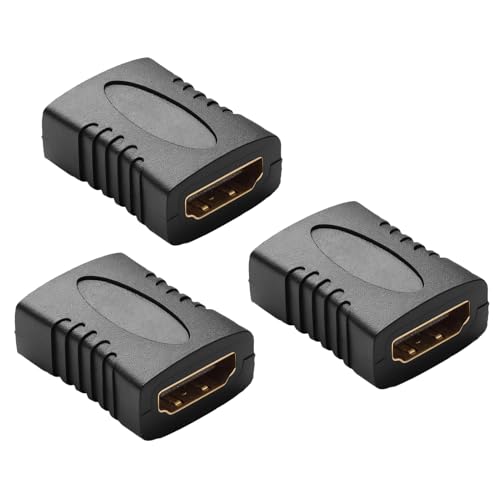 Ruwshuuk - Conector de vídeo para monitor | Adaptador hembra hembra para cámara, accesorios de audio compactos para PC, viajes y cámaras