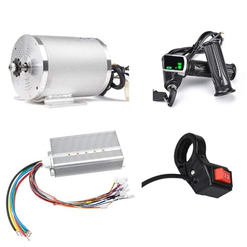 Motor de scooter eléctrico 48V 2000W Motor de accionamiento medio Controlador DC sin escobillas 45A con LCD Acelerador Interruptor de 3 velocidades para Go Kart ATV Bicicleta eléctrica