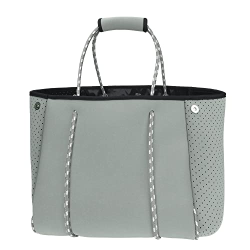 Neoprene Tote Bag - Large Travel Beach Pool Gym Handbag for Women & Men