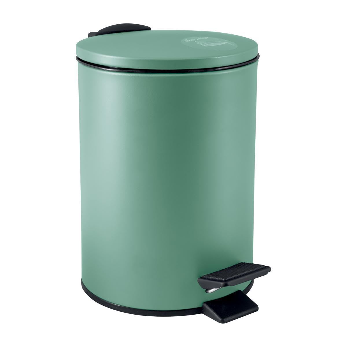 Spirella Poubelle à Pédale Adelar 3L Noir Mat – Slow Close Silencieux, Anti-Traces, Acier Inoxydable, Idéale Salle De Bain