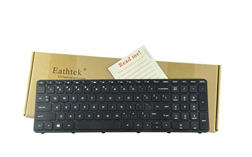 Eathtek Replacement Keyboard with Frame for HP Pavilion 15-N 15-E 15-E000 15-N000 15-N100 15-N000 15-E043CL 15-e076nr series Black US Layout, Compatible with part# 719853-001 708168-001