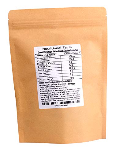 Image of Leeve Dry Fruits Emerald Chocolate and Krietens Almonds Chocolate, 800 Grams