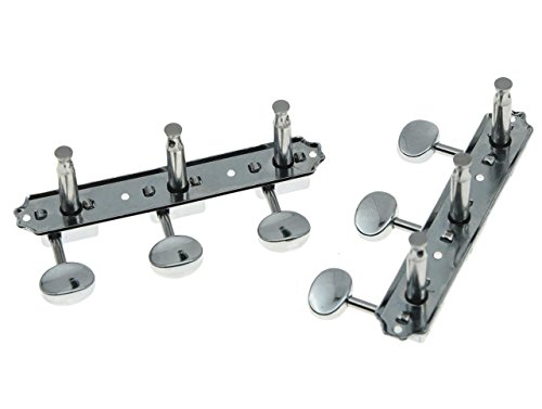 Dopro Chrome 3 per side 3+3 on a Plate Vintage Guitar Tuning Keys Guitar Tuner for Epi LP JR