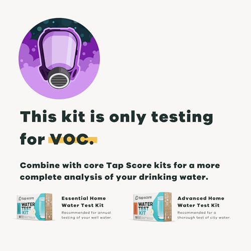 Image of Tap Score Total Trihalomethanes and VOC Water Test Kit | Specialized EPA Certified Drinking Water Labs | #1 Best Home Water Test 2021-24 NYT Wirecutter | 100% Unbiased