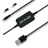 Step Up Converter,Qutaway 5V to 12V USB Step Up Voltage Transformer DC Power Cable with Barrel Jack Booster Module(5V-12V)