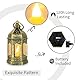 Romadedi Laterne Gold Hochzeit Tischdeko - 10er Set Mini Laterne zum Aufhängen, mit LED Kerzen für Party Deko, Weihnachten, Ramadan, Garten, Balkon, Outdoor, Orientalische