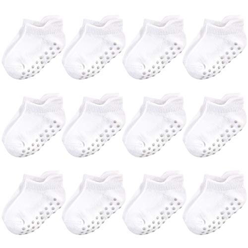 Image of Touched by Nature Unisex Baby Organic Cotton Socks with Non-Skid Gripper for Fall Resistance