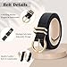 WHIPPY Women Leather Belt Fashion Design belt Gold Buckle Ladies Belt for Jeans Pants Dresses Black S