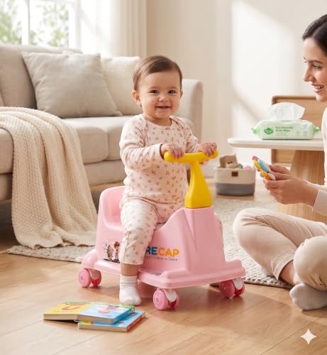 Image of The SRECAP 2-in-1 Potty Training Scooter is an innovative developmental tool designed to turn potty training into a fun, stress-free experience (Pink Colour)