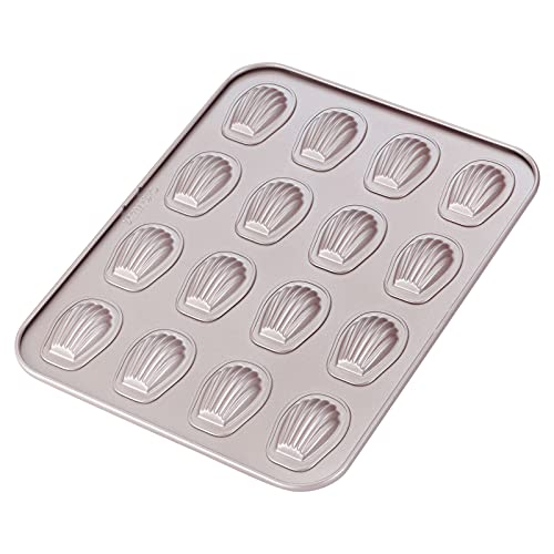 CHEFMADE Mini Madeleine Mold Cake Pan, 16-Cavity...