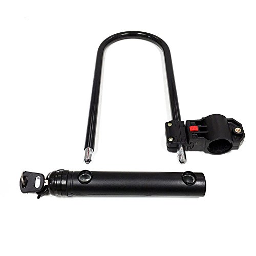 MMG Motorcycle Scooter Anti-Theft Security Lock U Shaped, Comes with Two Keys and Carry Bracket