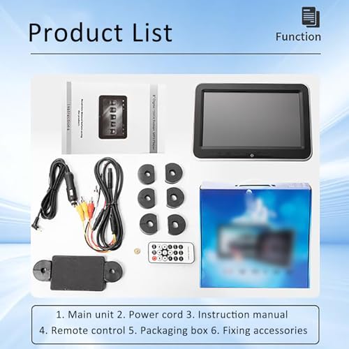 Moniteur d'appui-tête de voiture LCD HD avec musique sans perte - 7