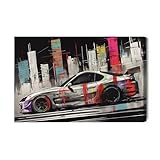 Printonia Bilder Leinwandbild 120x80cm Toyota Supra SZ Car 