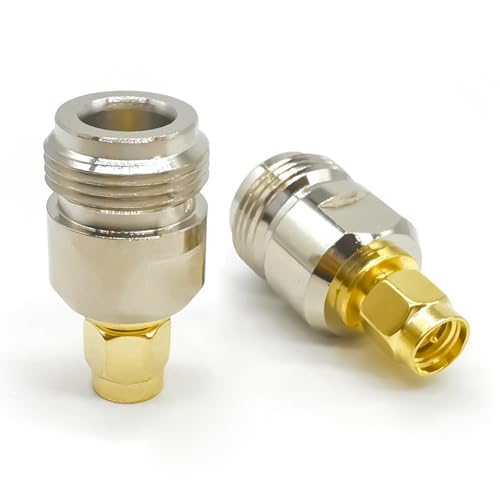 2PCS Adaptadores Coaxiales Tipo N a SMA miniatura 6